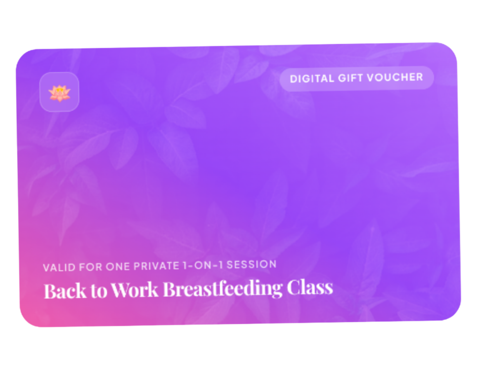 Back to Work Breastfeeding Class Gift Card