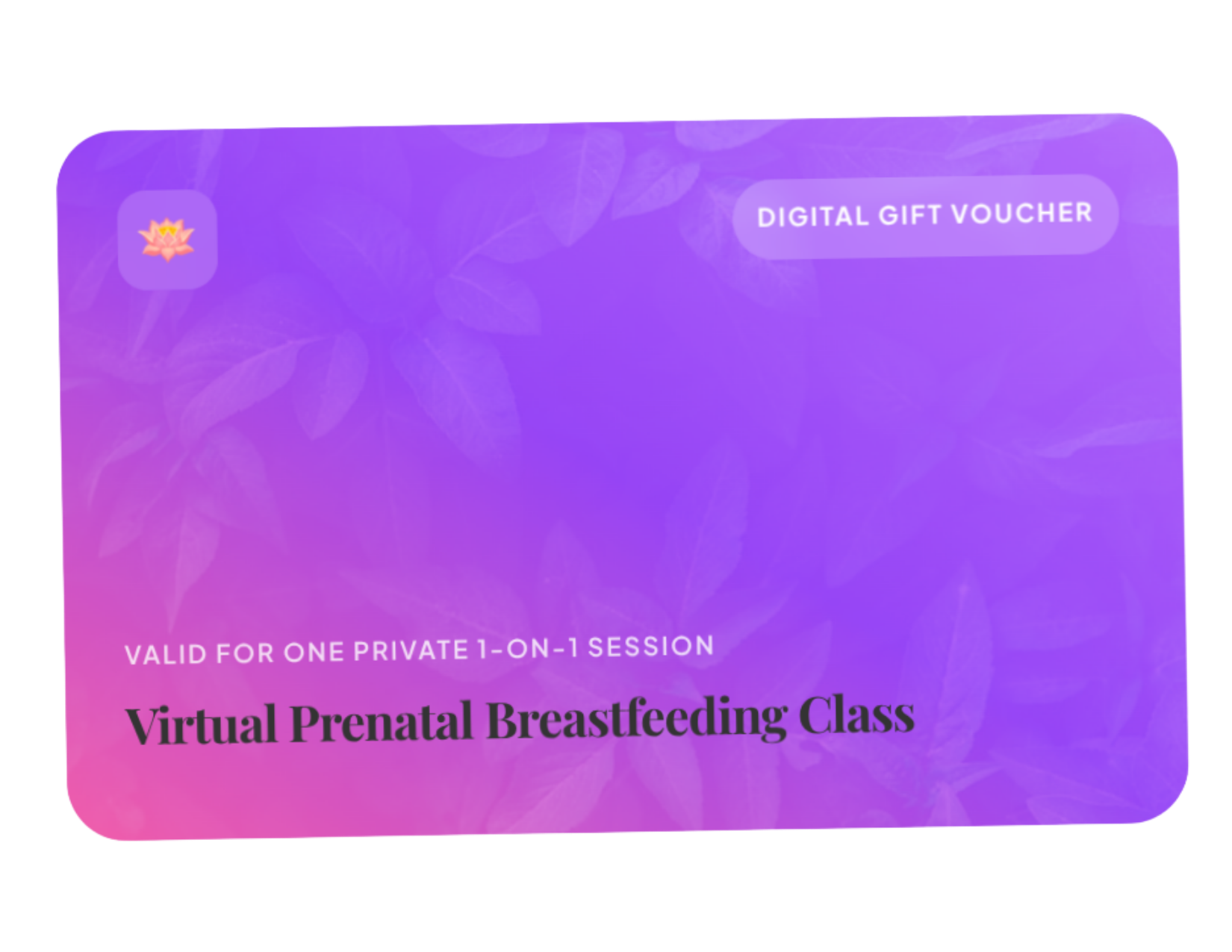 Virtual Prenatal Breastfeeding Class Gift Card